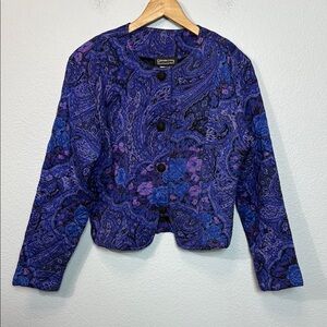 Vintage‎ Carole Little for Saint-Tropez West Women's Quilted Paisley Jacket